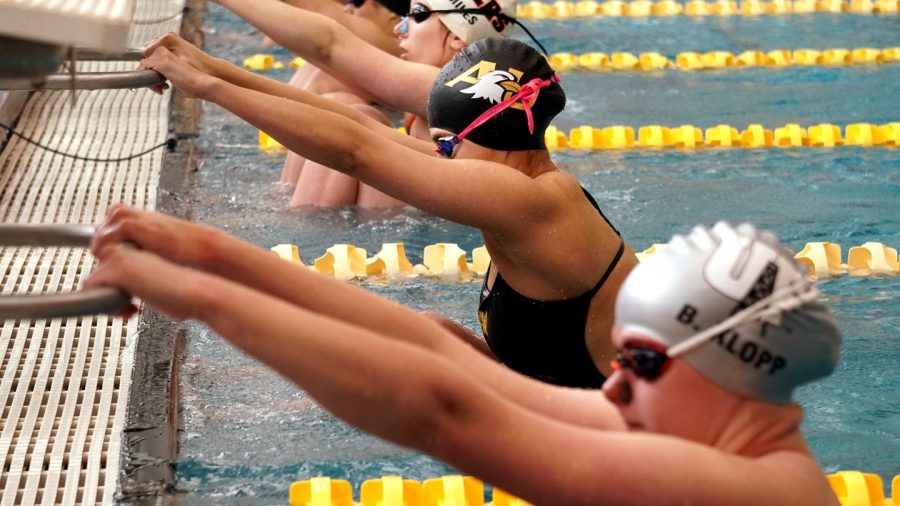 AU womens swim and dive team prepares for competition in the 2022-2023 season. 