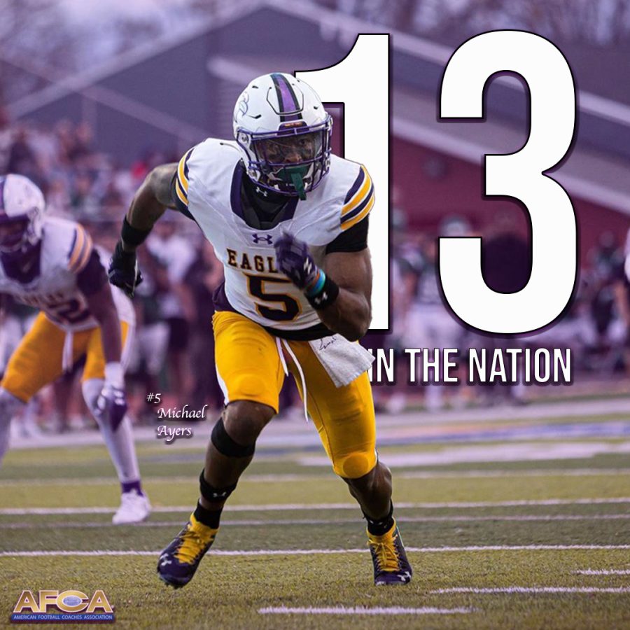 Eagles see linebacker Michael Ayers lead the way for a No. 13 national ranking.