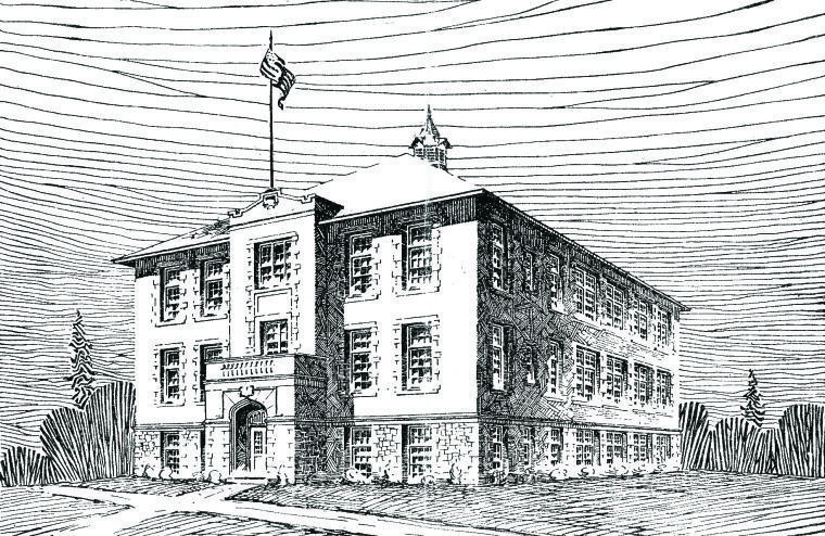 An architects sketch of Miller Hall before construction in 1922. The building cost was $80,000
