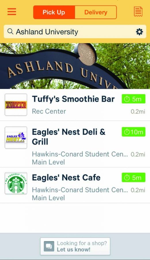 The Tapingo app allows students to order Tuffys, Eagles Nest and Eagles Nest Cafe from their phone or computer.