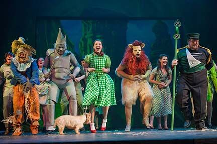 The cast of Wizard of Oz perform during final dress rehearsal. 