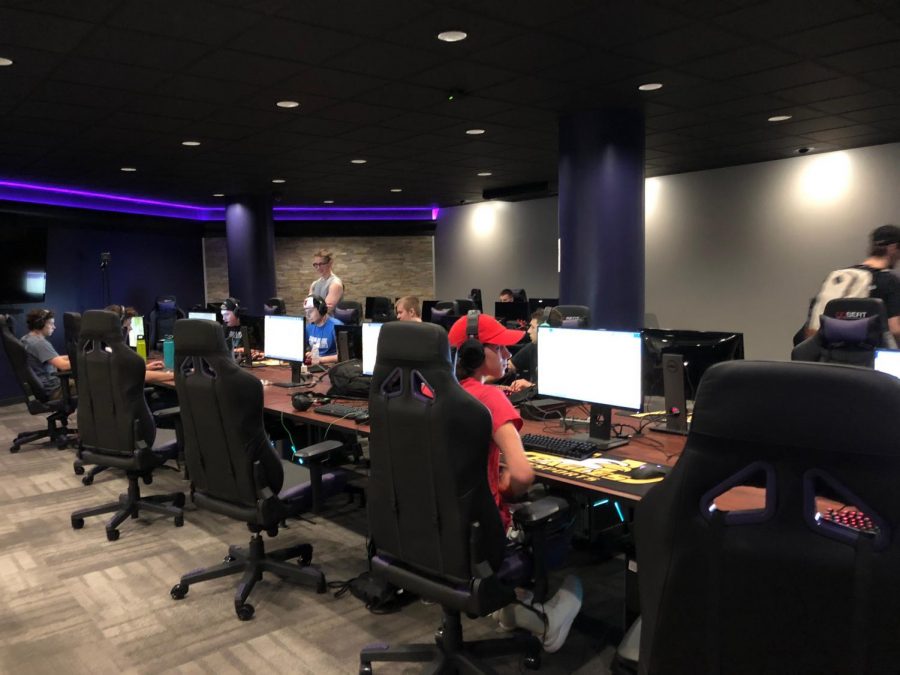 Esports tryouts held inside the basement of the AU library!