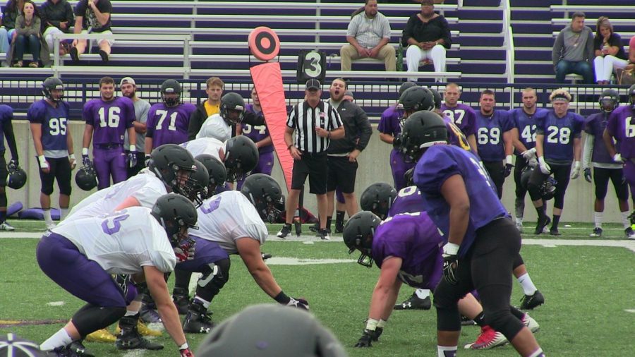 AU football in a fall scrimmage prior to the 2018 season.