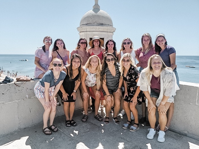 AU Women's Basketball Team in Europe