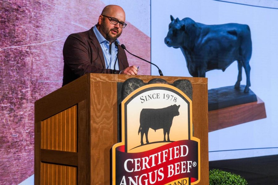 Bryan Schaaf at a speaking engagement for Certified Angus Beef in Asheville, N.C.