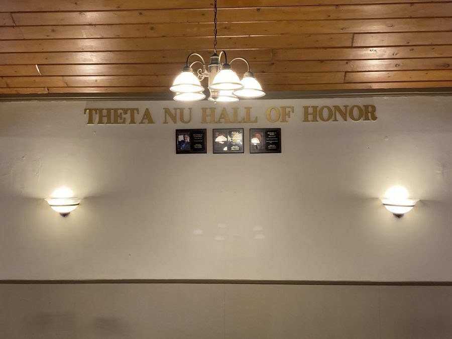 The Theta Nu Hall of Honor in the Kappa Sigma fraternity house.