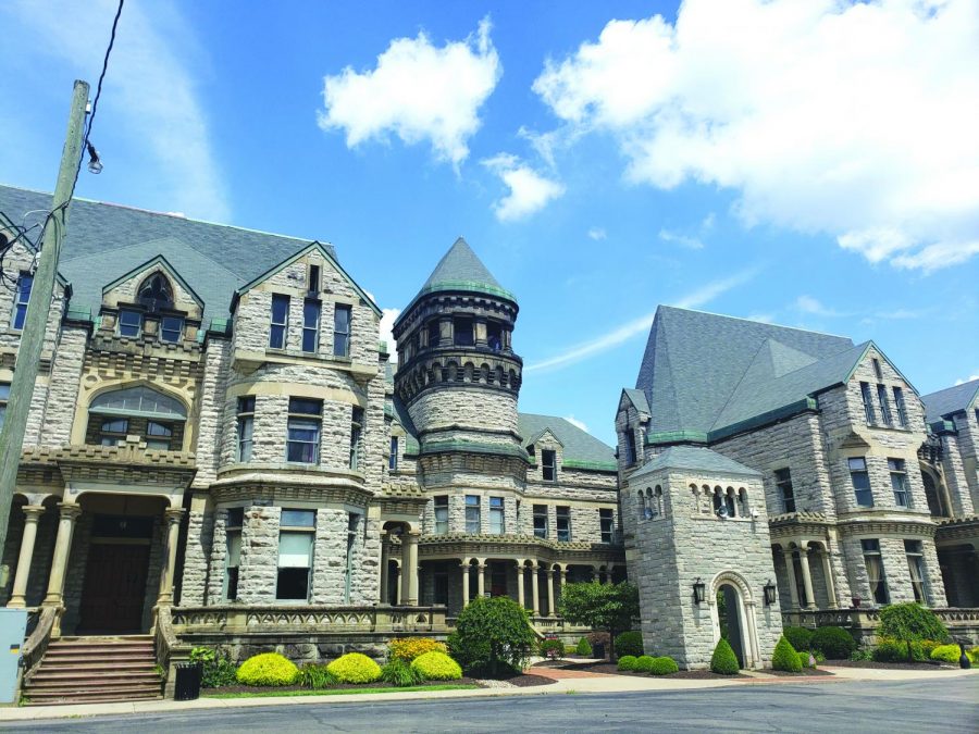 The Ohio State Reformatory, just off U.S. Route 30, is one of the most haunted places in America- making it a great stop for Halloween.