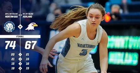 Sophomore Mackenzie Todd for Northwood looks to drive against Ashland. Todd dropped a career-high 29 points in Friday’s 74-67 win for the Timberwolves.