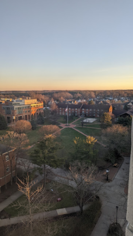 Ashland Universitys campus just after a morning sunrise in Ashland, Ohio.