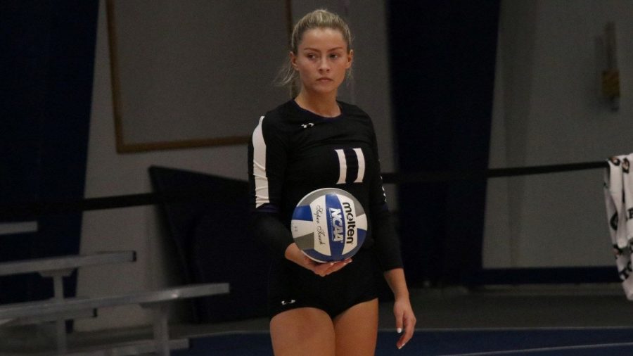 Junior libero Katie Thompson led the Eagles past the Cavaliers in a 3-1 victory.
