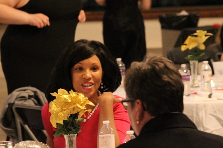 Brielle Nettles, director of the office of Diversity, Equity, and Inclusive Access as well as Special Assistant to the President, celebrates a job well done at the Celebration of Excellence Ball