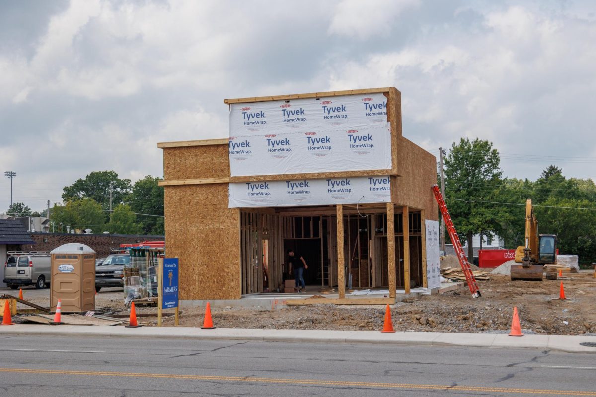 The Dunkin, being built just outside of Ashland Universitys campus, is set to be complete in the coming weeks. 