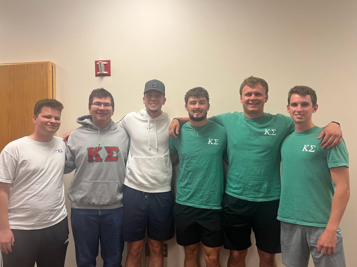 Members of Kappa Sigma attended this weeks Student Senate meeting to be recognized by President Zachary Scher. 