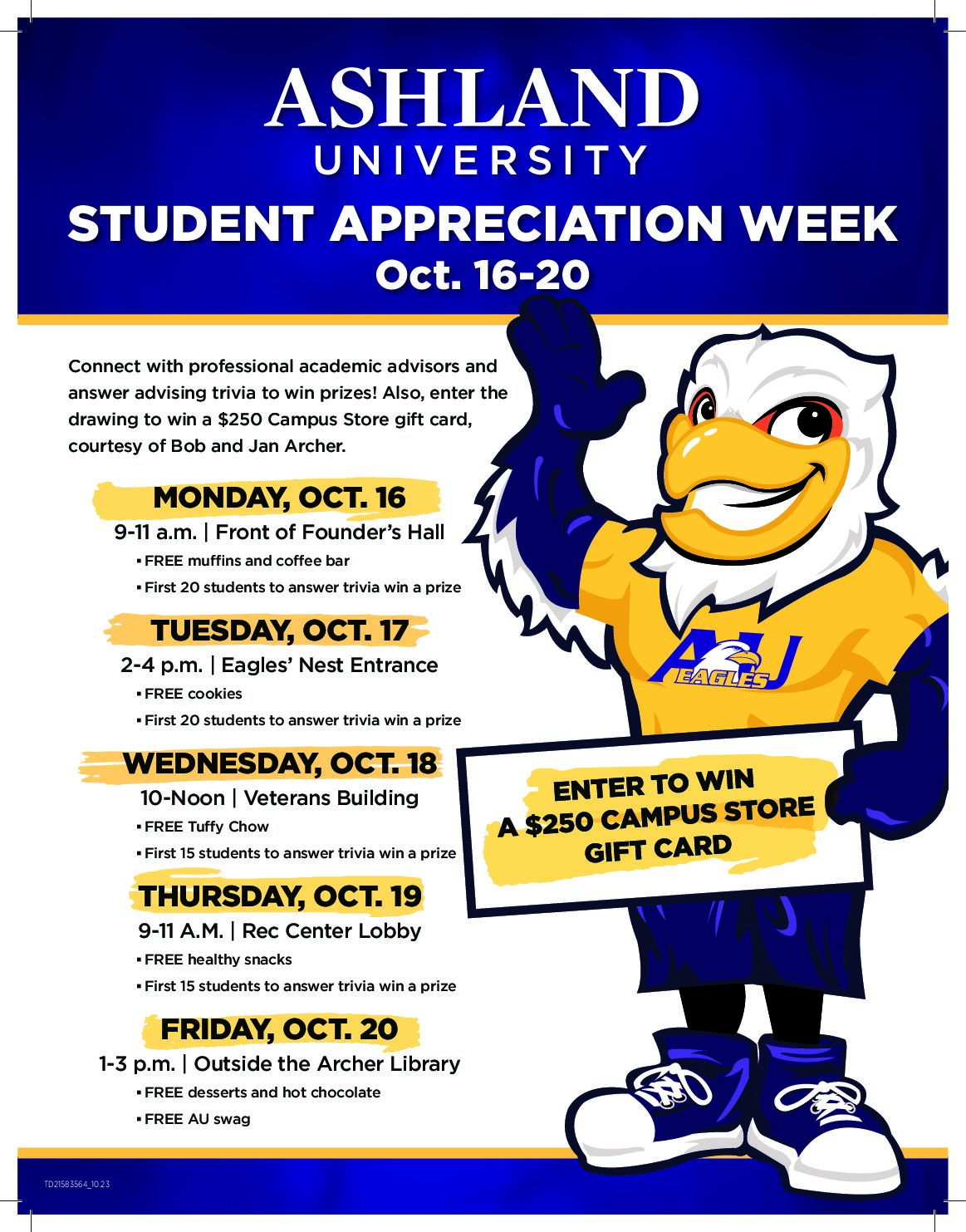 Student Appreciation Week set to take place Oct. 16 through 20 The