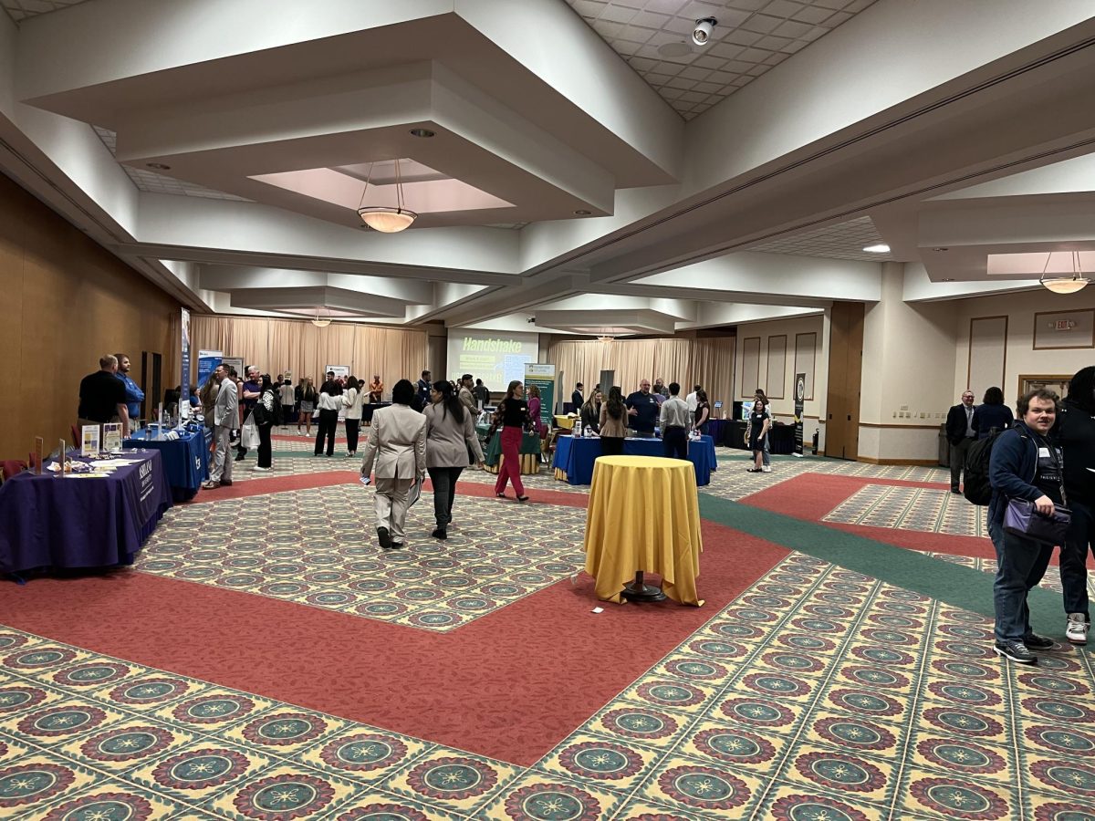 Students and employers at the Career and Internship Fair 