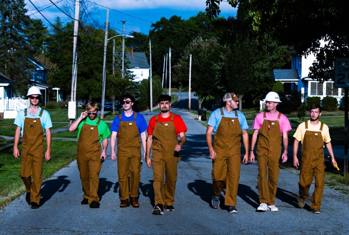 Hard Hat, along with Owen Soergel walking down a street.