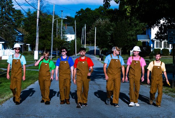 Hard Hat, along with Owen Soergel walking down a street.