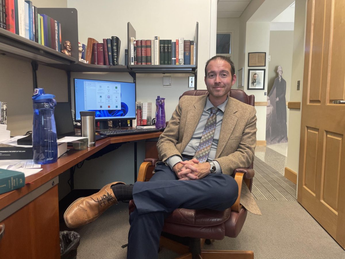 Carrington in his office in Schar.