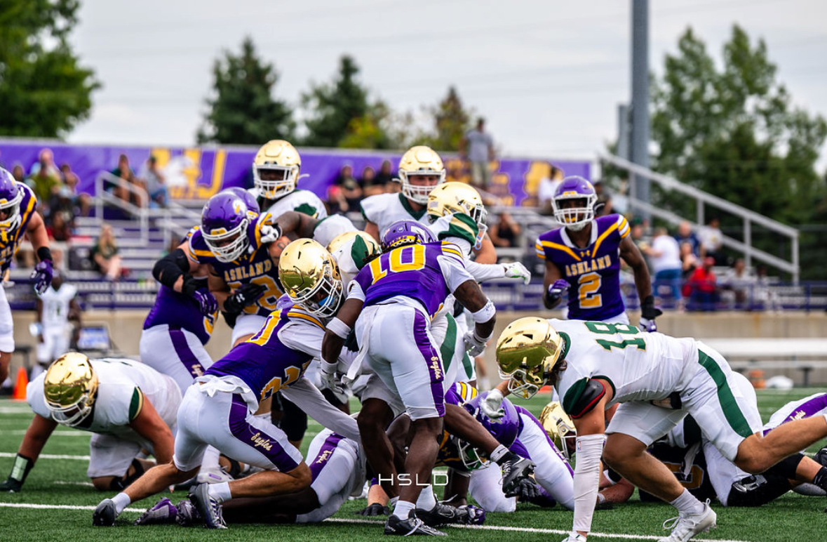 The Eagles tackle a Dragon who ran the football.