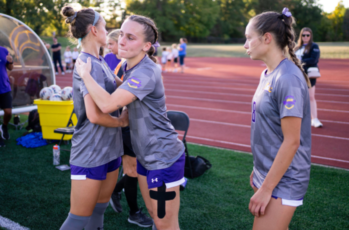 Eagles supporting one another after the game.