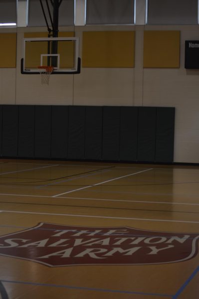 The basketball court at the Kroc Center.