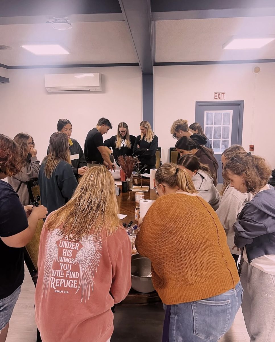 Members of the Bread Club preparing for a meeting 