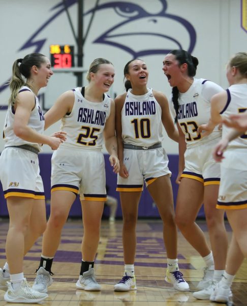 Eagles celebrating with one another