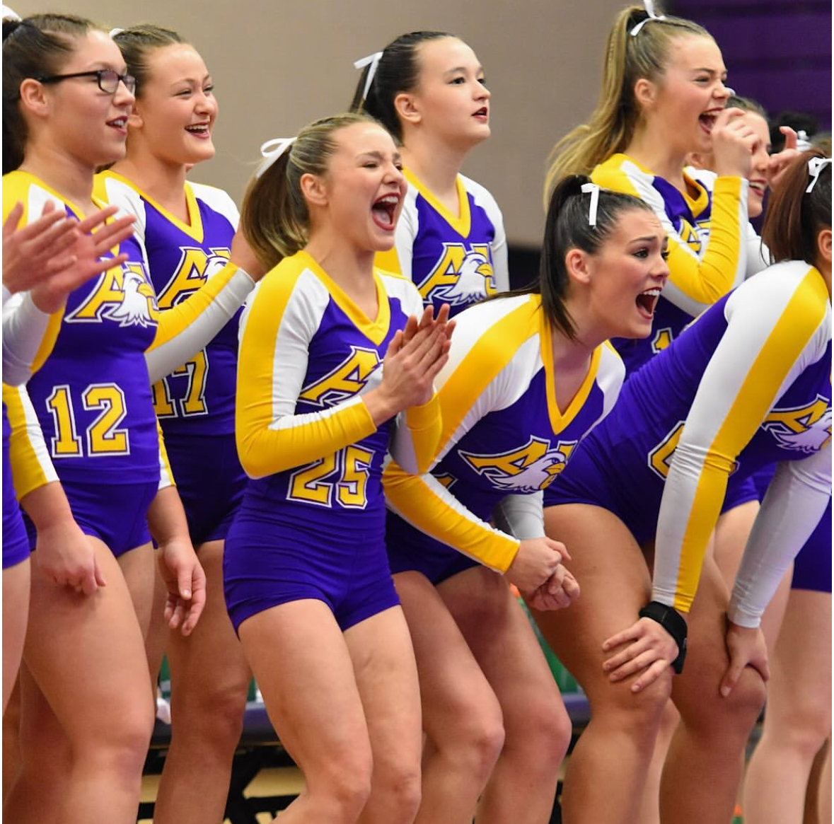 Eagles cheering on their teammates