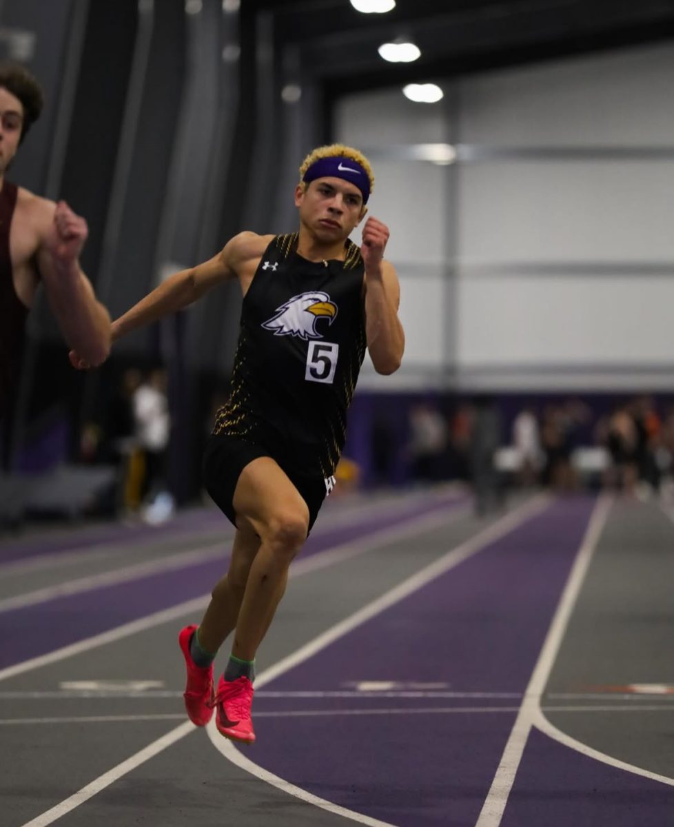 AU sprinter running the 400-meter dash 