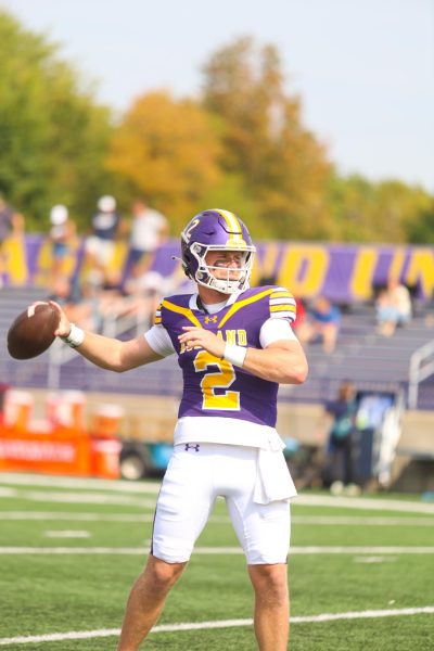 Senior quarterback Cameron Blair finished 20-for-26 for 208 yards, completing passes for seven different players.