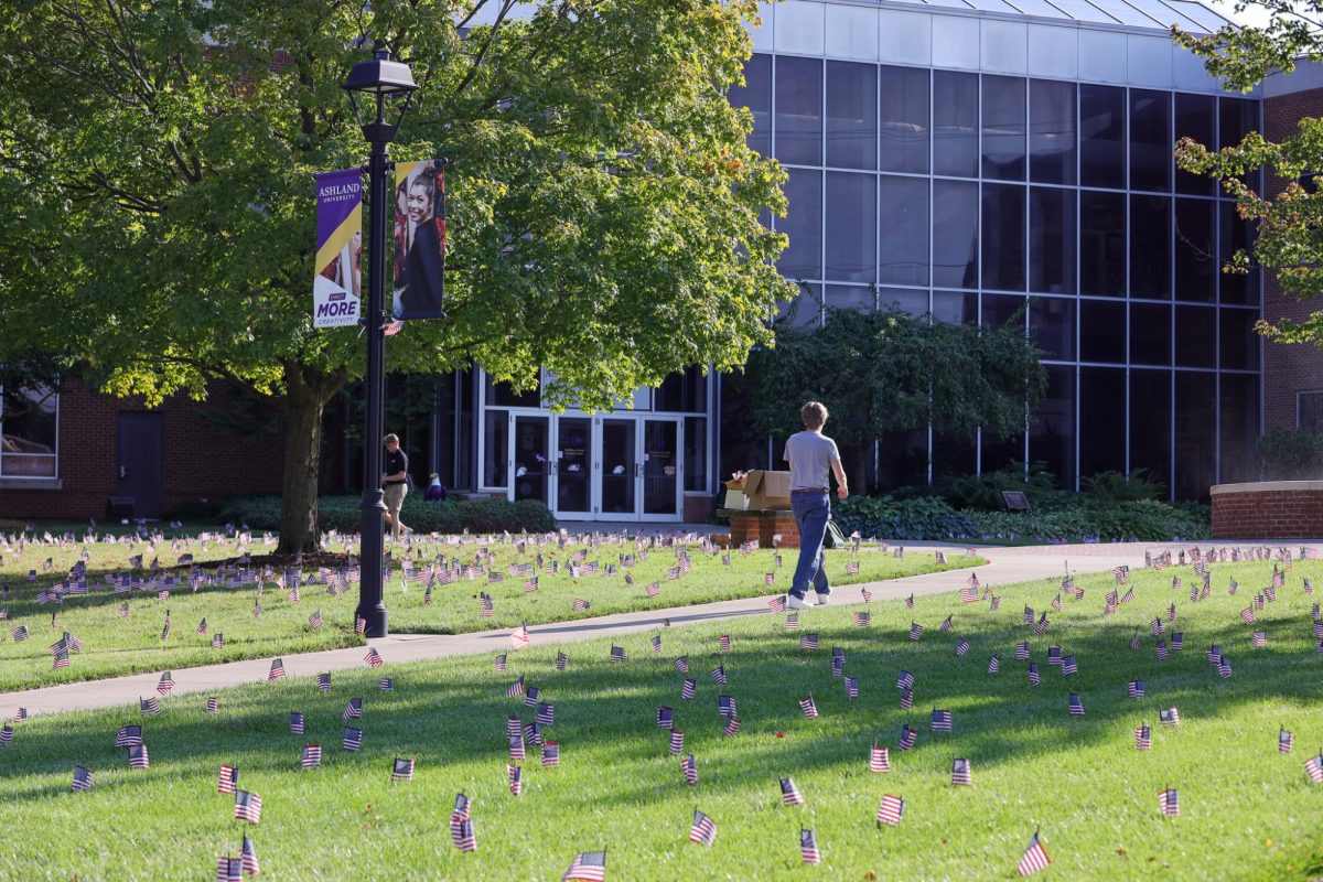 4,000 flags were placed around campus.