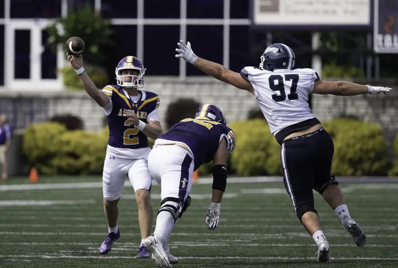 Senior quarterback Cameron Blair finished 20-for-26 for 208 yards, completing passes for seven different players.