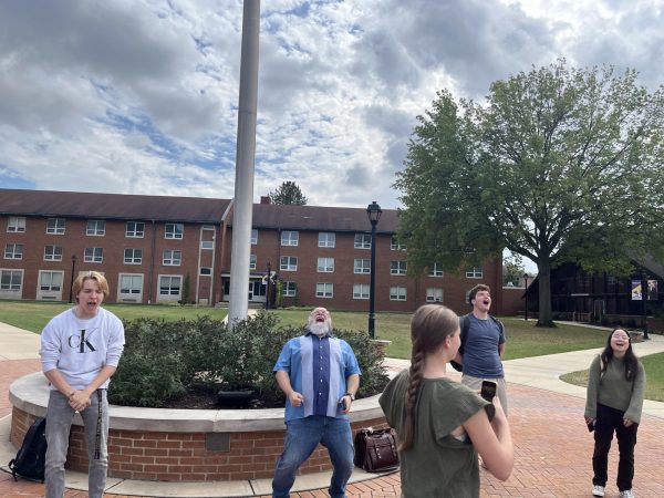 AU students taking part in The Scream