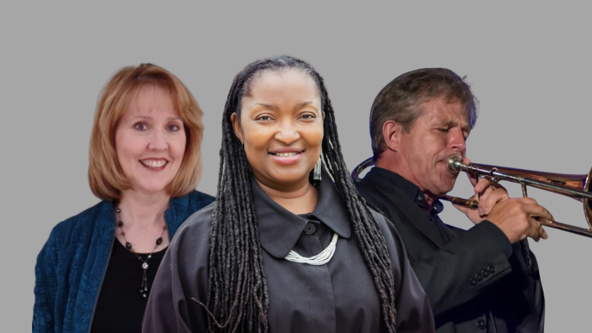 Emeritus status recipients, from left: Cindy Moseman, Rosaire Ifedi and Scott Garlock. Rodney Michael is not pictured. Graphic by Dana Krukovska.
