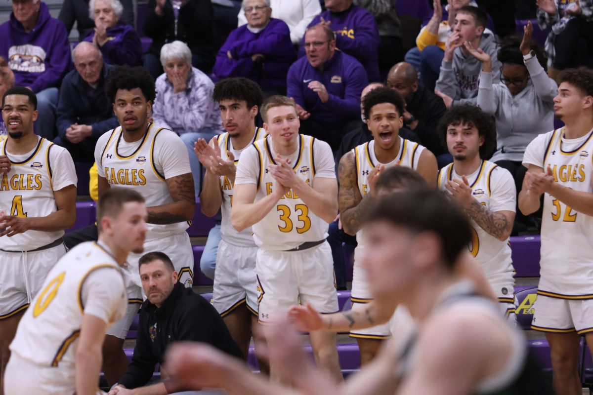 The Eagles bench keeping the energy high throughout the game