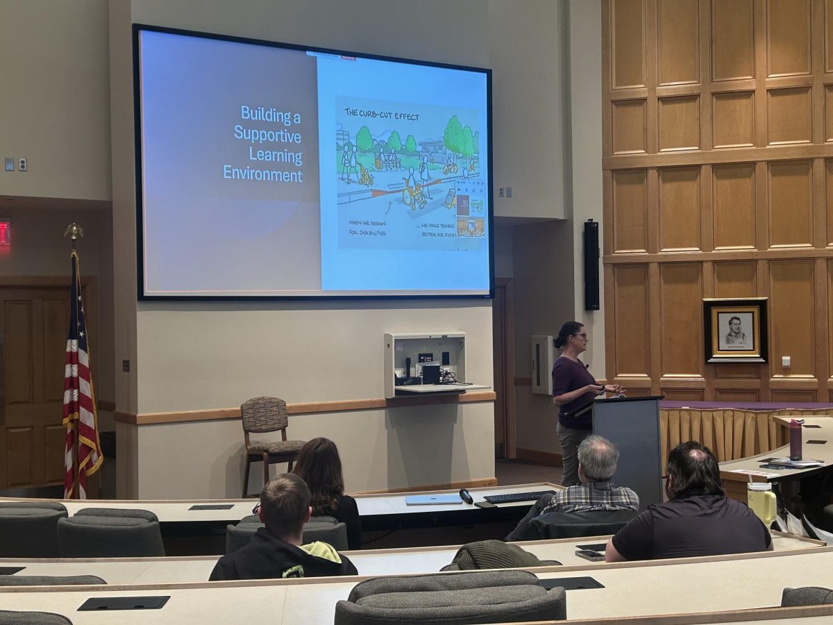 Donatini explains the “curb effect” during her talk.