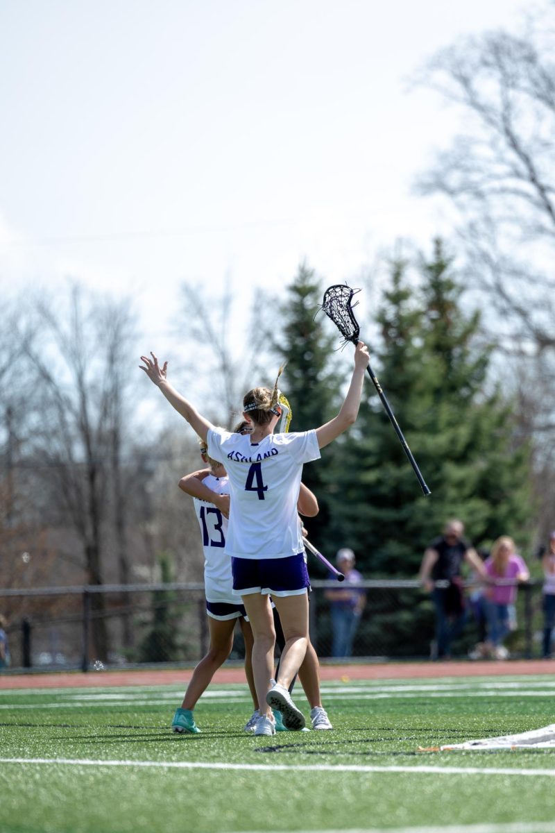 Ashley Fisher had an assist in the contest to go along with her three goals. 
