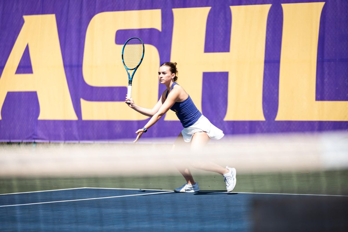 Pryor during her 6-1 victory in her singles match.