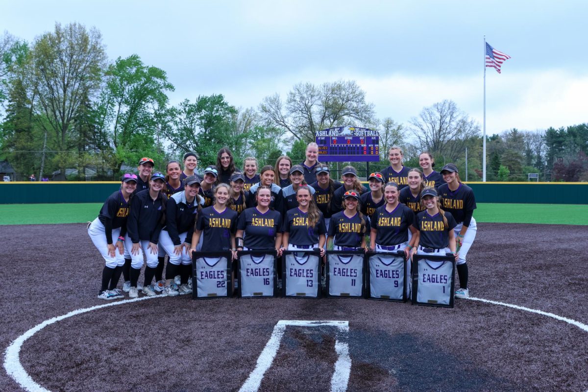The Eagles celebrated the seniors during senior day. 