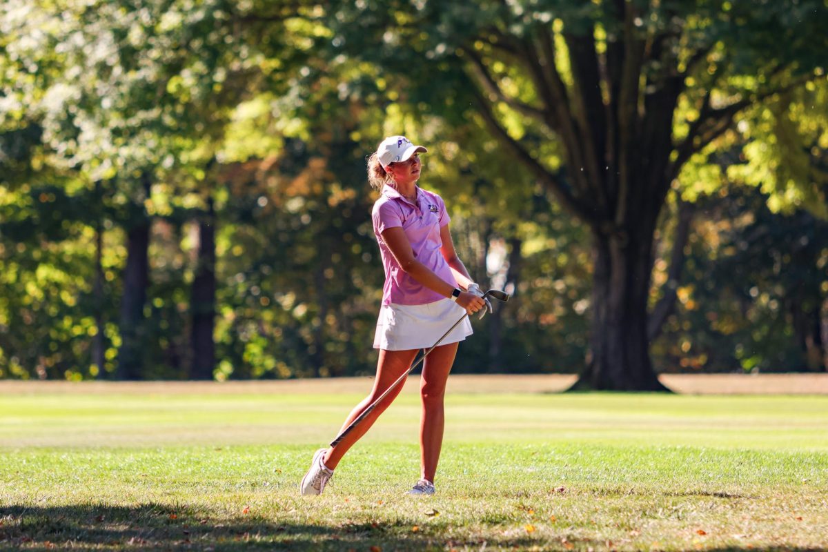 Freshman Anna Machamer wins for the first time in her collegiate career.