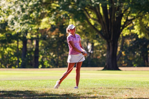 Freshman Anna Machamer wins for the first time in her collegiate career.